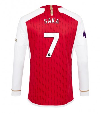Arsenal Bukayo Saka #7 Hjemmebanetrøje 2023-24 Lange ærmer